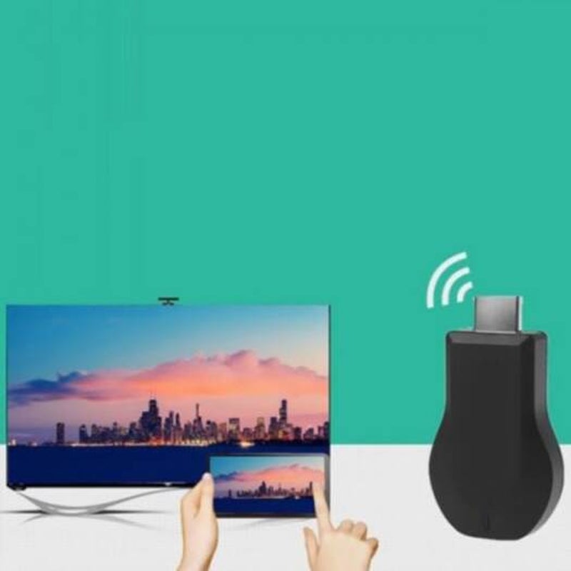 Wireless Fi Display Dongle 1080P Screen Mirroring Black