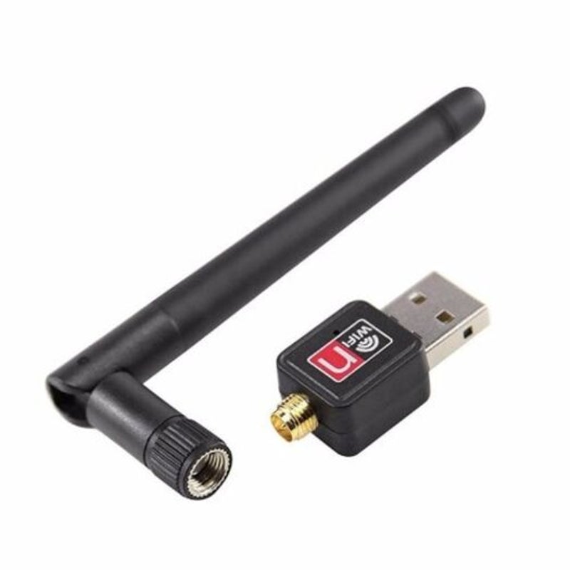Wireless Wifi Adapter 300 Mbps 20Dbm Antenna Usb Receiver Network Card Black