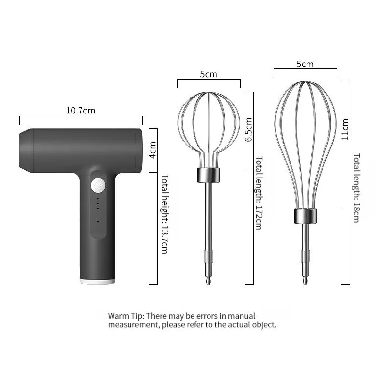 Wireless Electric Food Mixer 3 Speeds Automatic Whisk Butter Egg Beater Baking Cake Cream Whipper Kitchen Hand Blender