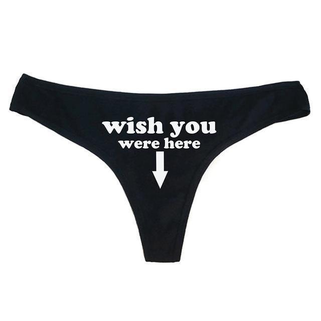 Wish You Were Here Thong Women Underwear Panties