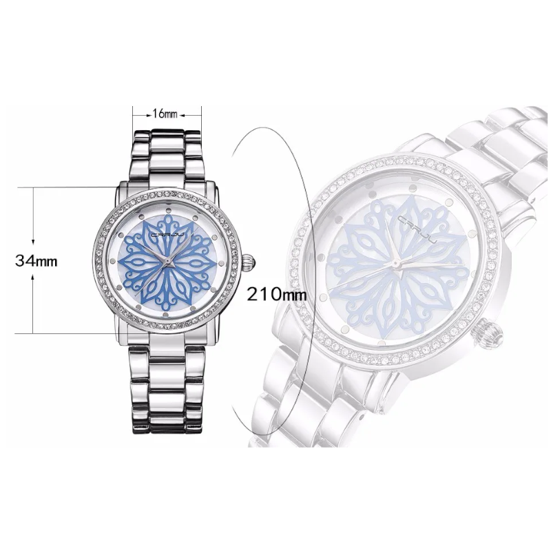 Veile Studios Women Bracelet Watch Quartz Ladies Casual Sport Wristwatch Blue
