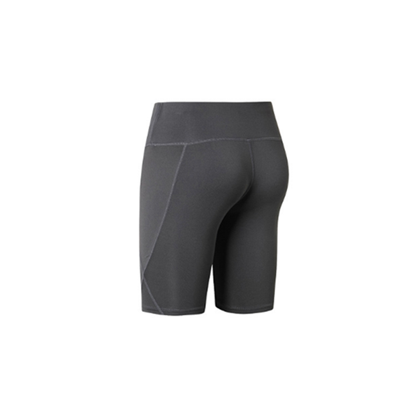 Women Performance Athletic Compression Shorts With Side Pocket Grey