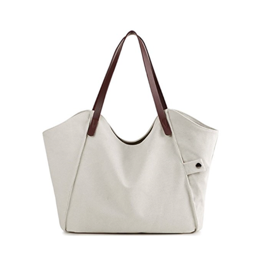 Women's Canvas Shoulder Bag Weekend Shopping Big Tote