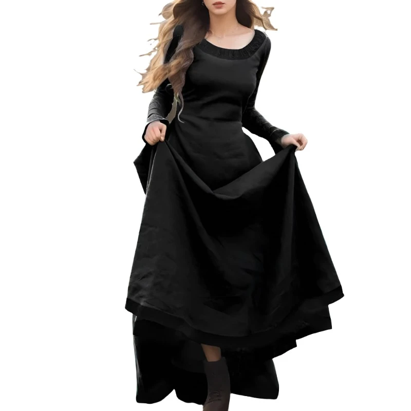 1 Sets of Womens Fashion Fairy Elf Dress Medieval Robe Retro Renaissance Viking Costume