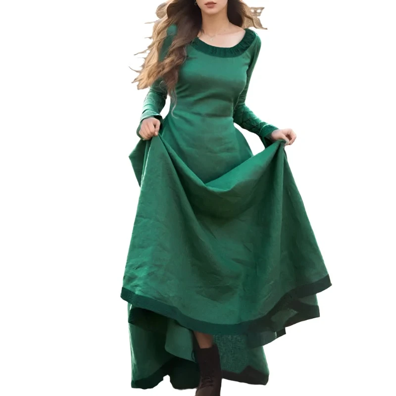 1 Sets of Womens Fashion Fairy Elf Dress Medieval Robe Retro Renaissance Viking Costume