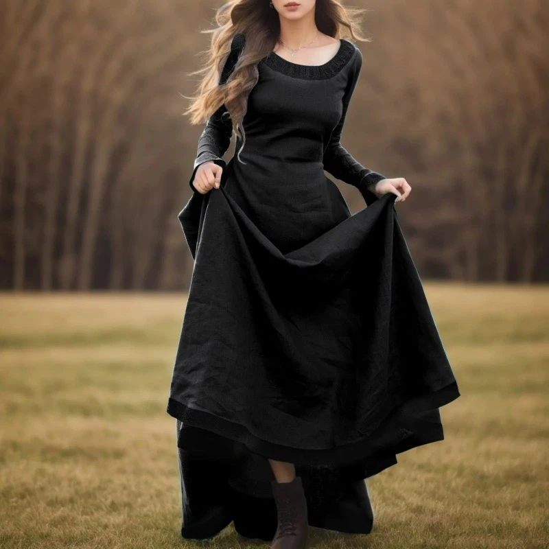 1 Sets of Womens Fashion Fairy Elf Dress Medieval Robe Retro Renaissance Viking Costume