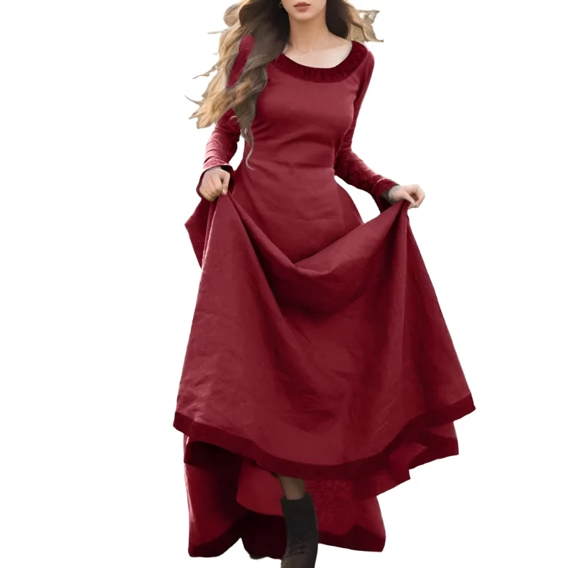 1 Sets of Womens Fashion Fairy Elf Dress Medieval Robe Retro Renaissance Viking Costume
