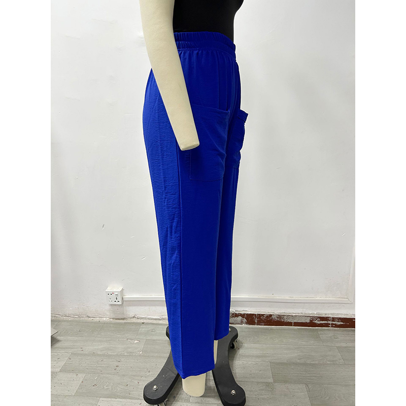 Women's Harem Pants With Pockets High Waisted Casual Beach Loose Trousers Summer