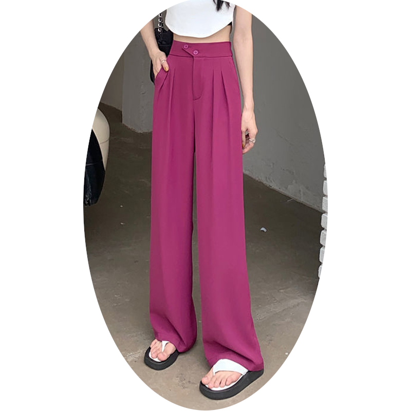 Womens New High Waist Loose Drape Suit Wide Leg Pants Product Information Size
