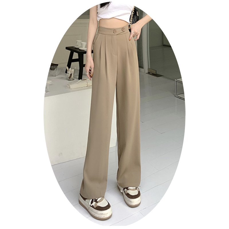 Womens New High Waist Loose Drape Suit Wide Leg Pants Product Information Size