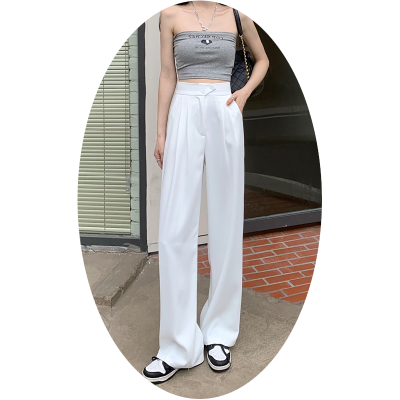 Womens New High Waist Loose Drape Suit Wide Leg Pants Product Information Size