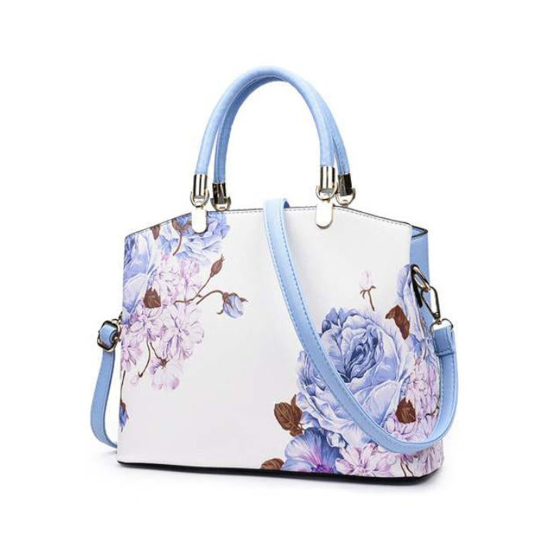 Women Pu Leather Print Handbag Crossbody Bag