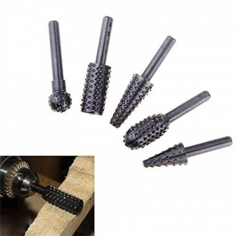 Wood Carving File Rasp Drill Bits Woodworking Tools Black