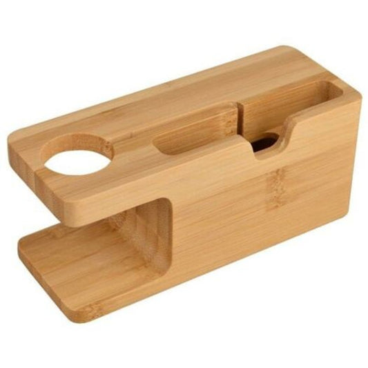 Charging Dock Holder Stand Desktop Bracket For Iwatch / Iphone Cookie Brown
