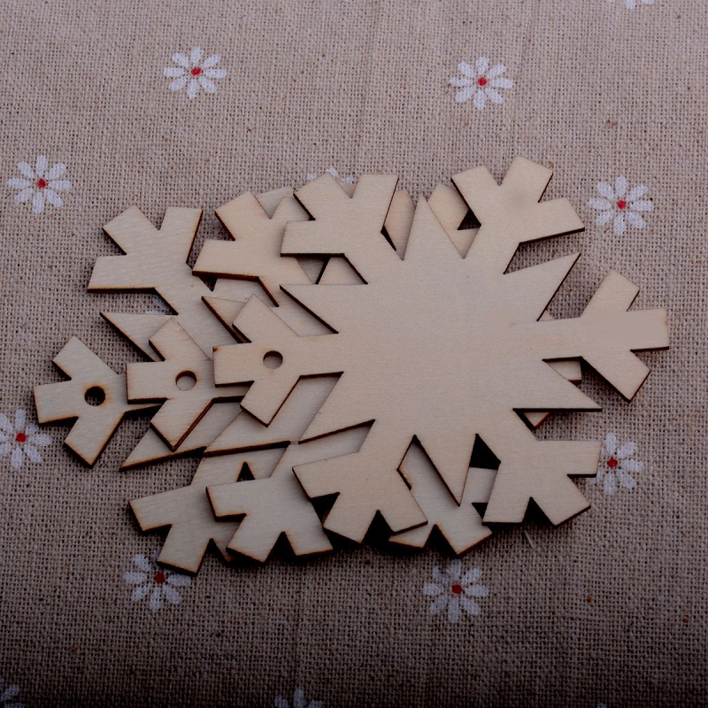Christmas Diy Craft Wooden Pendant Ornaments Tree Decorations