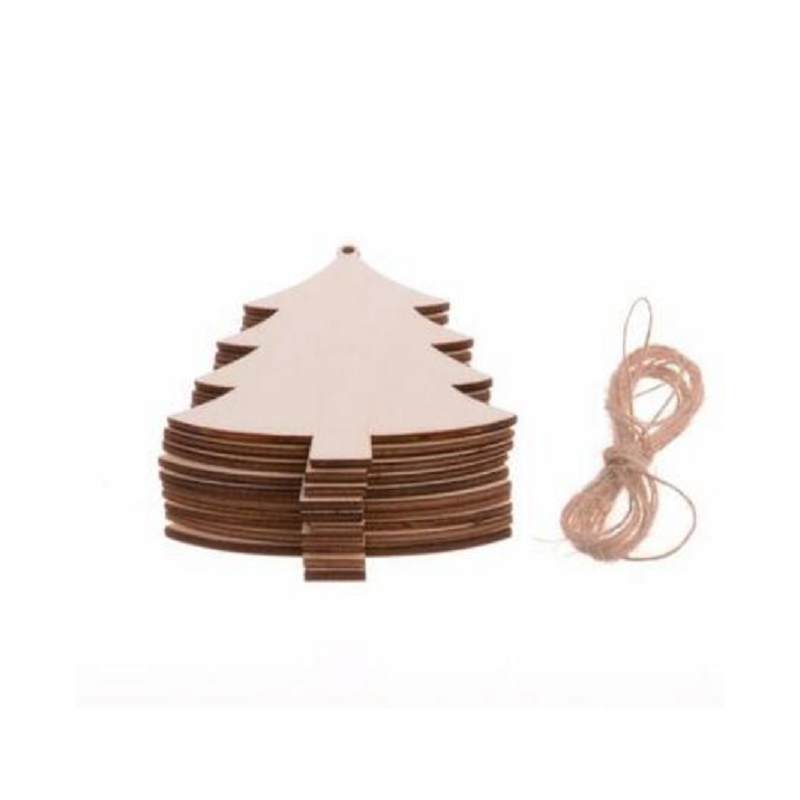 Christmas Diy Craft Wooden Pendant Ornaments Tree Decorations