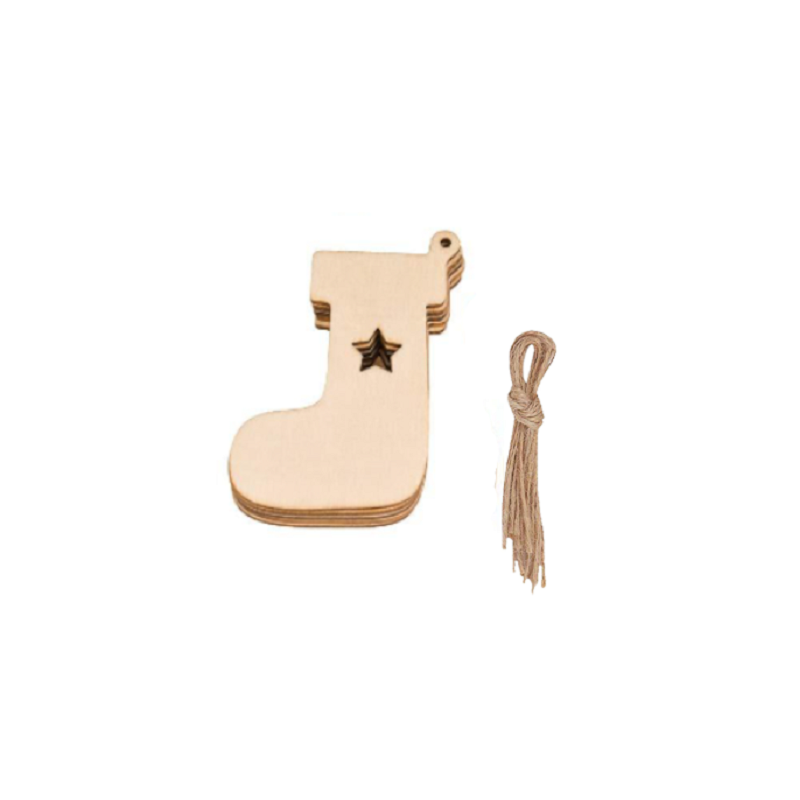 Christmas Diy Craft Wooden Pendant Ornaments Tree Decorations
