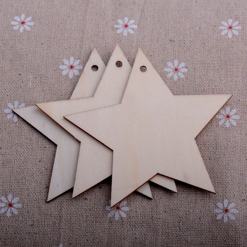 Christmas Diy Craft Wooden Pendant Ornaments Tree Decorations