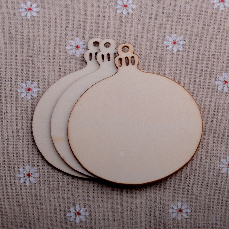 Christmas Diy Craft Wooden Pendant Ornaments Tree Decorations