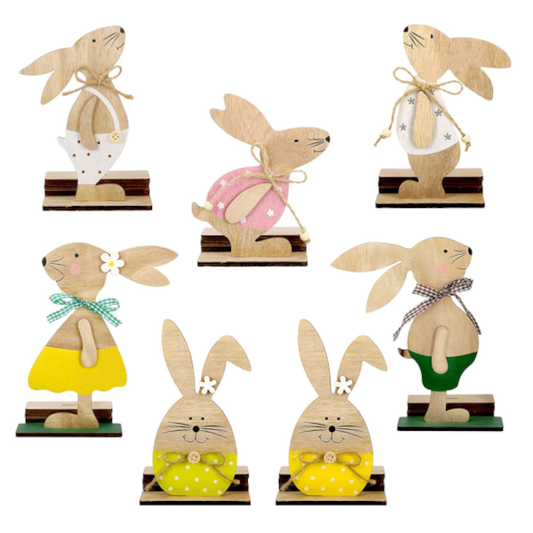 Easter Bunnies Rabbit Decorations Desktop Ornaments