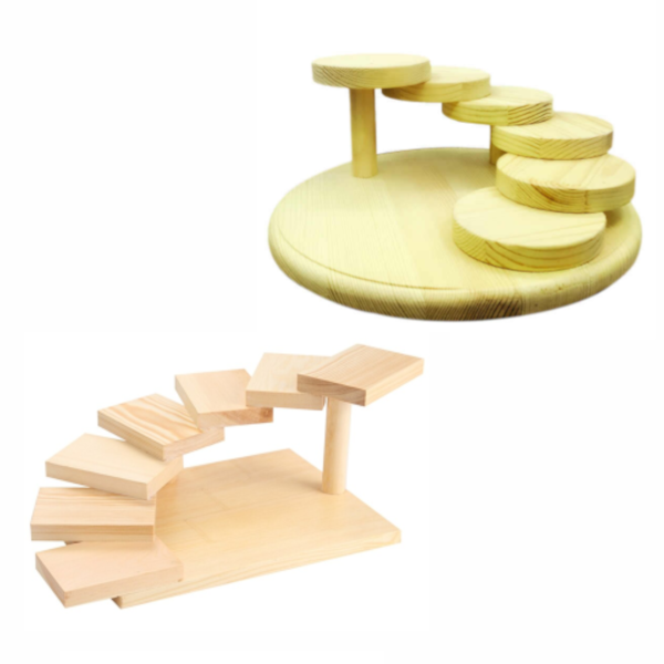 Wooden Step Up Sushi Plate Snack Platter