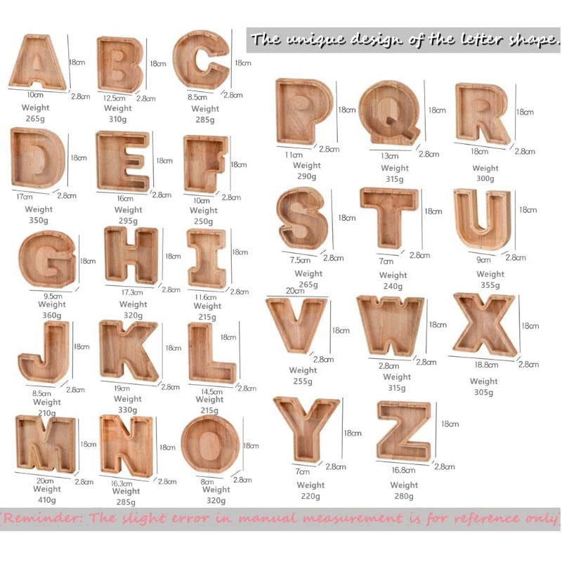 Alphabet Piggy Bank Letter Shaped Money