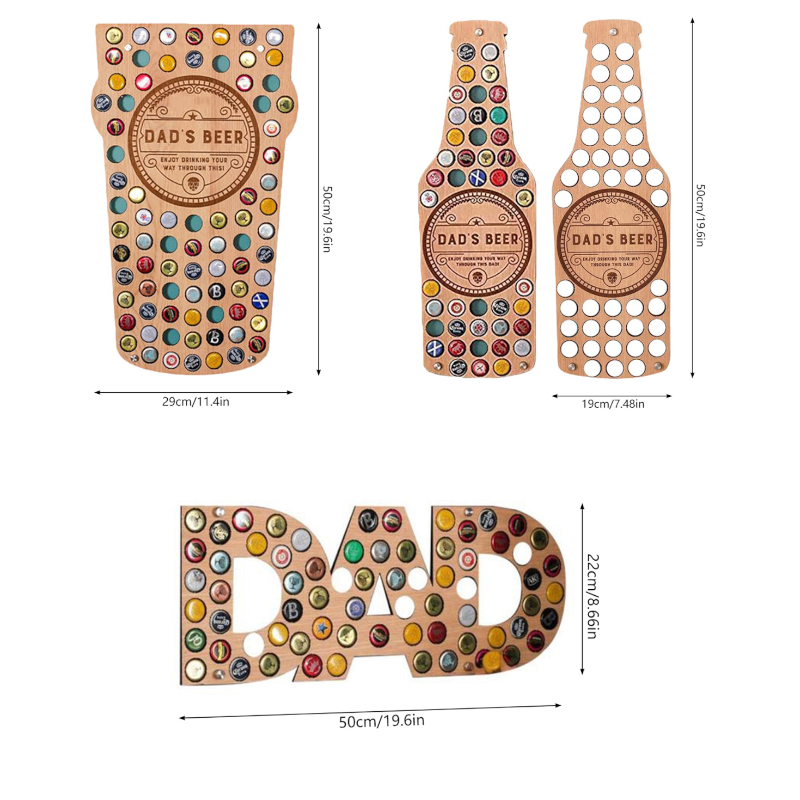 Beer Bottle Cap Collection Bracket Wall Art Decoration