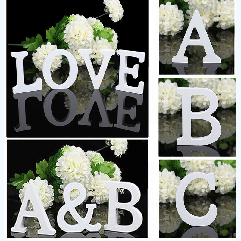 White Letters Alphabet Wedding Birthday Party Home Decoration 11Cm