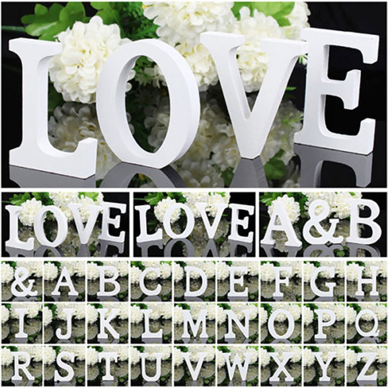 White Letters Alphabet Wedding Birthday Party Home Decoration 11Cm