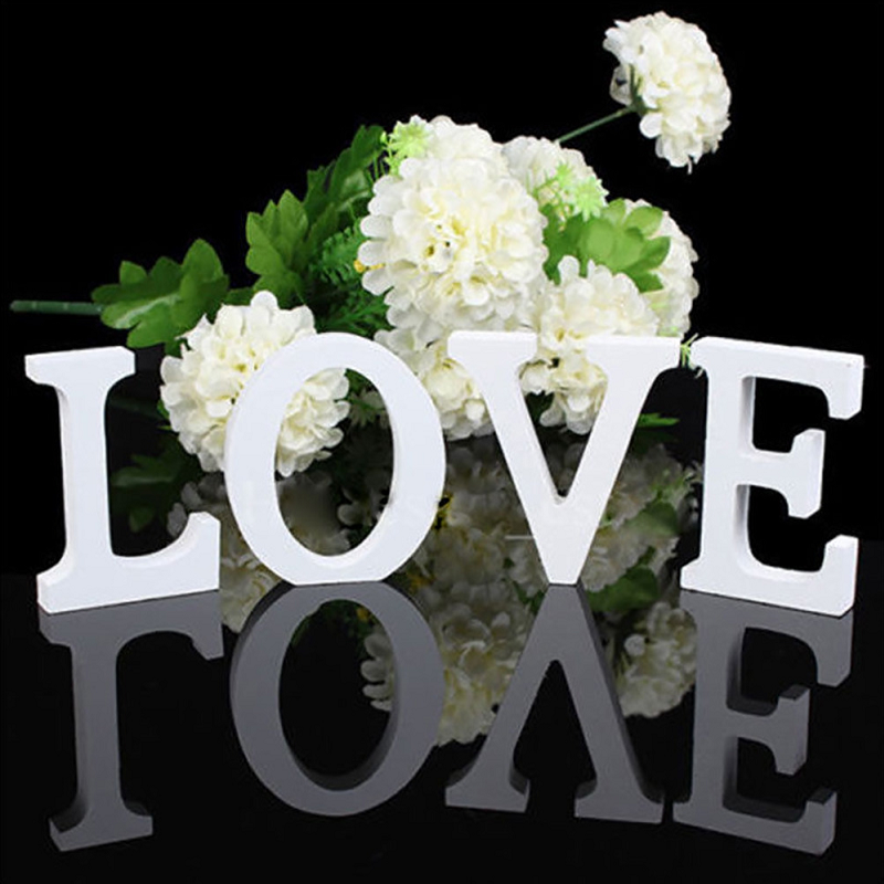 White Letters Alphabet Wedding Birthday Party Home Decoration 11Cm