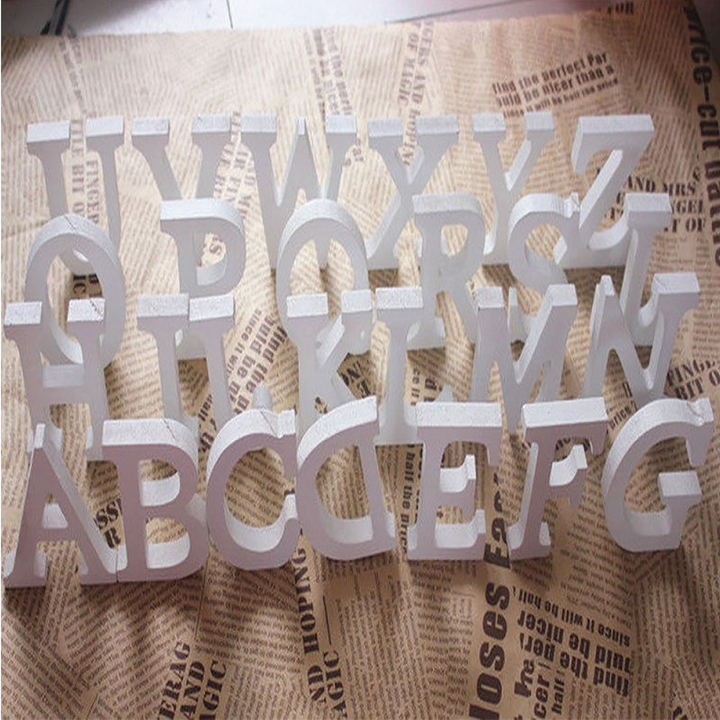 White Letters Alphabet Wedding Birthday Party Home Decoration 11Cm