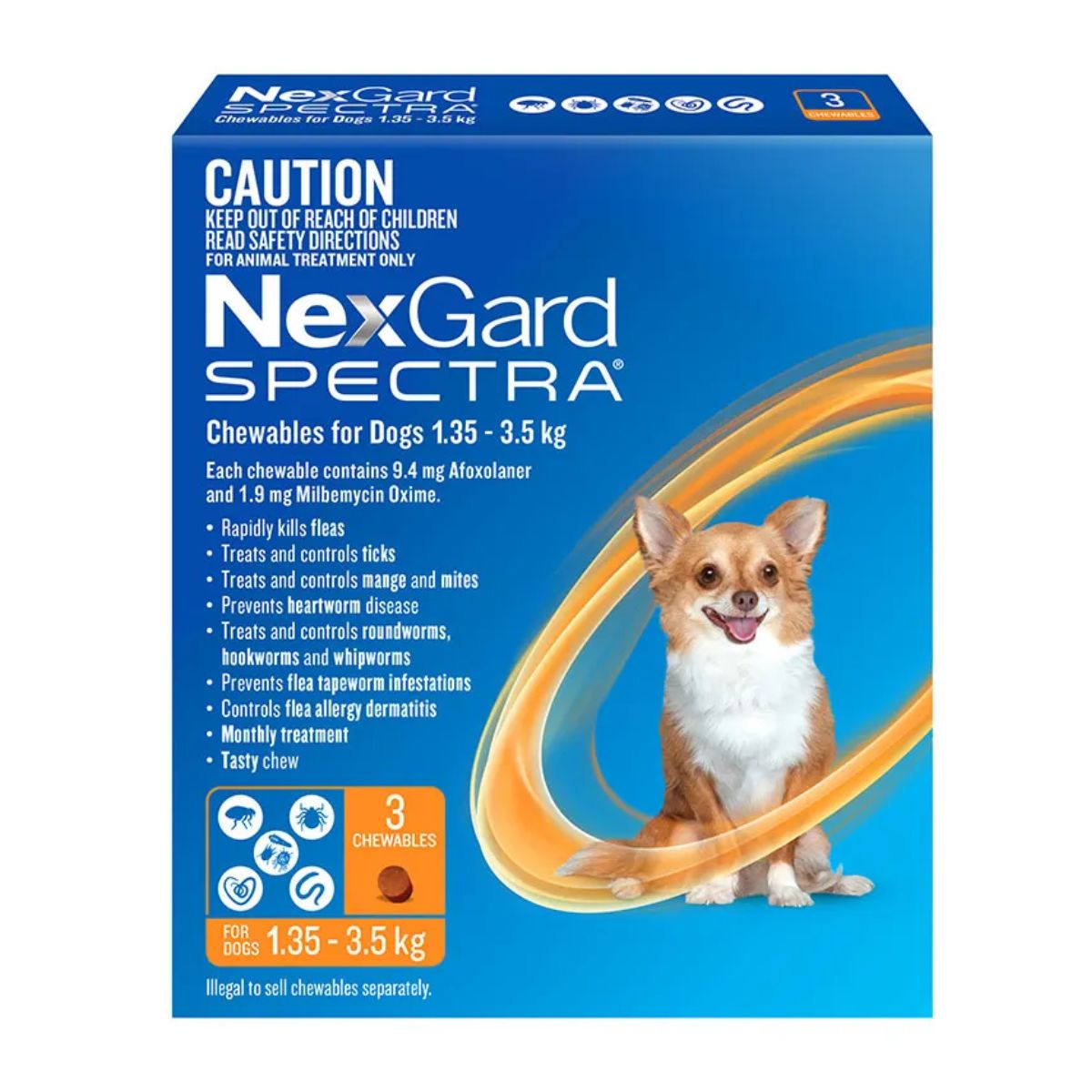 Nexgard Spectra Dogs 1.35 3.5Kg 3Pk