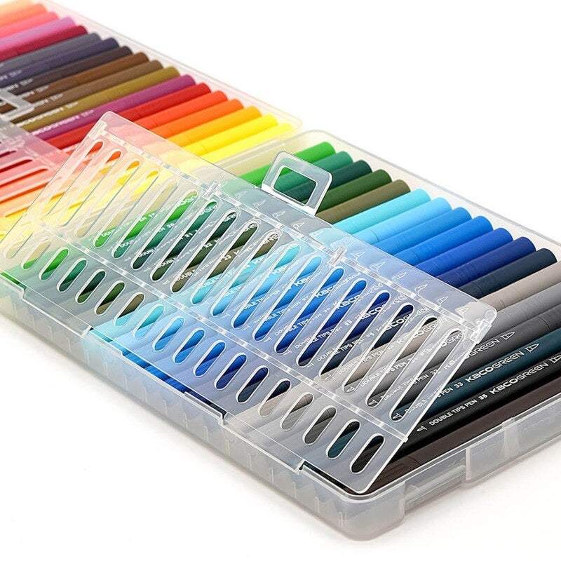 36 Colours Watercolour Pens Double Tip Painting Graffiti Art Markers Drawing Set