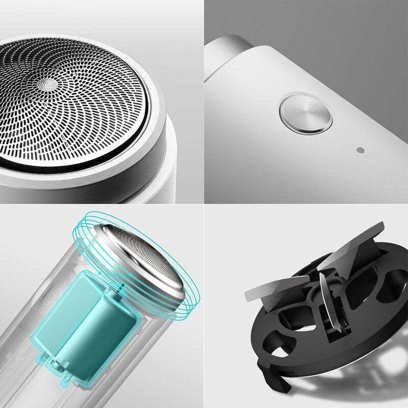 Razors Blades Xiaomi Mini Electric Shaver Pocket Usb Rechargeable Beard Trimmer Washable Dry Wet Shaving Machine With Le