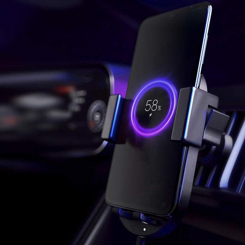 Car Chargers Xiaomi Wireless With Phone Holder 20W Fast Charging For Mobile Huawei Iphone