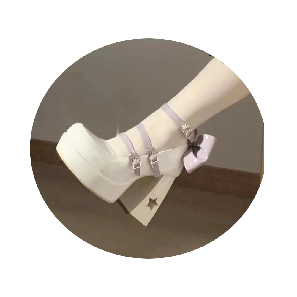 Y2k Chunky Platform High Heels Pumps Women Punk Thick Mary Jane Shoes