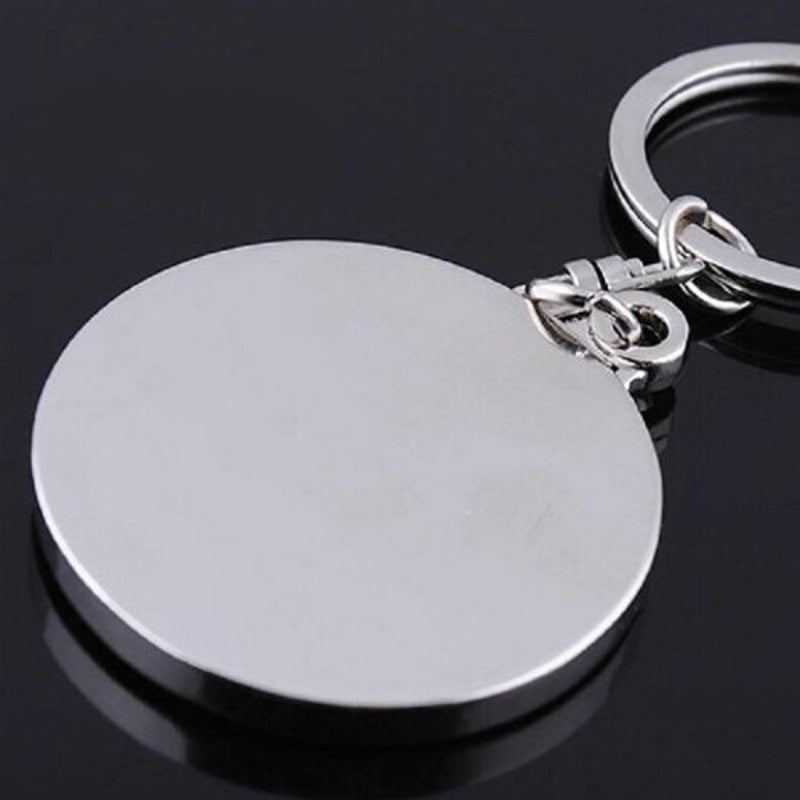 50 Years Perpetual Calendar Keyring Keychain Silver Alloy Chain Ring