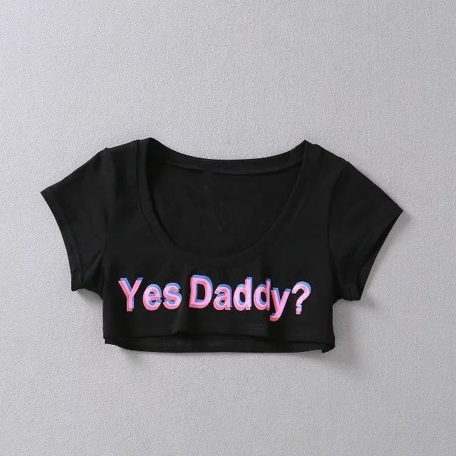 Yes Daddy Micro Crop Top Ddlg Clothing