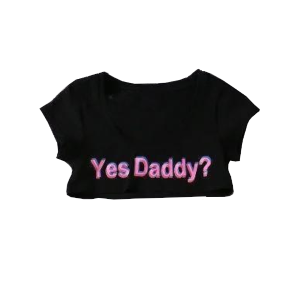 Yes Daddy Micro Crop Top Ddlg Clothing