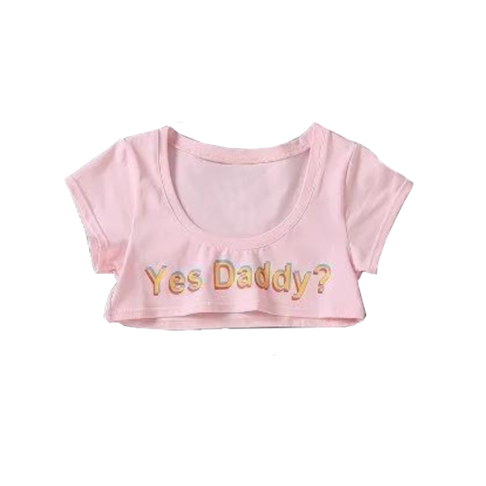 Yes Daddy Micro Crop Top Ddlg Clothing
