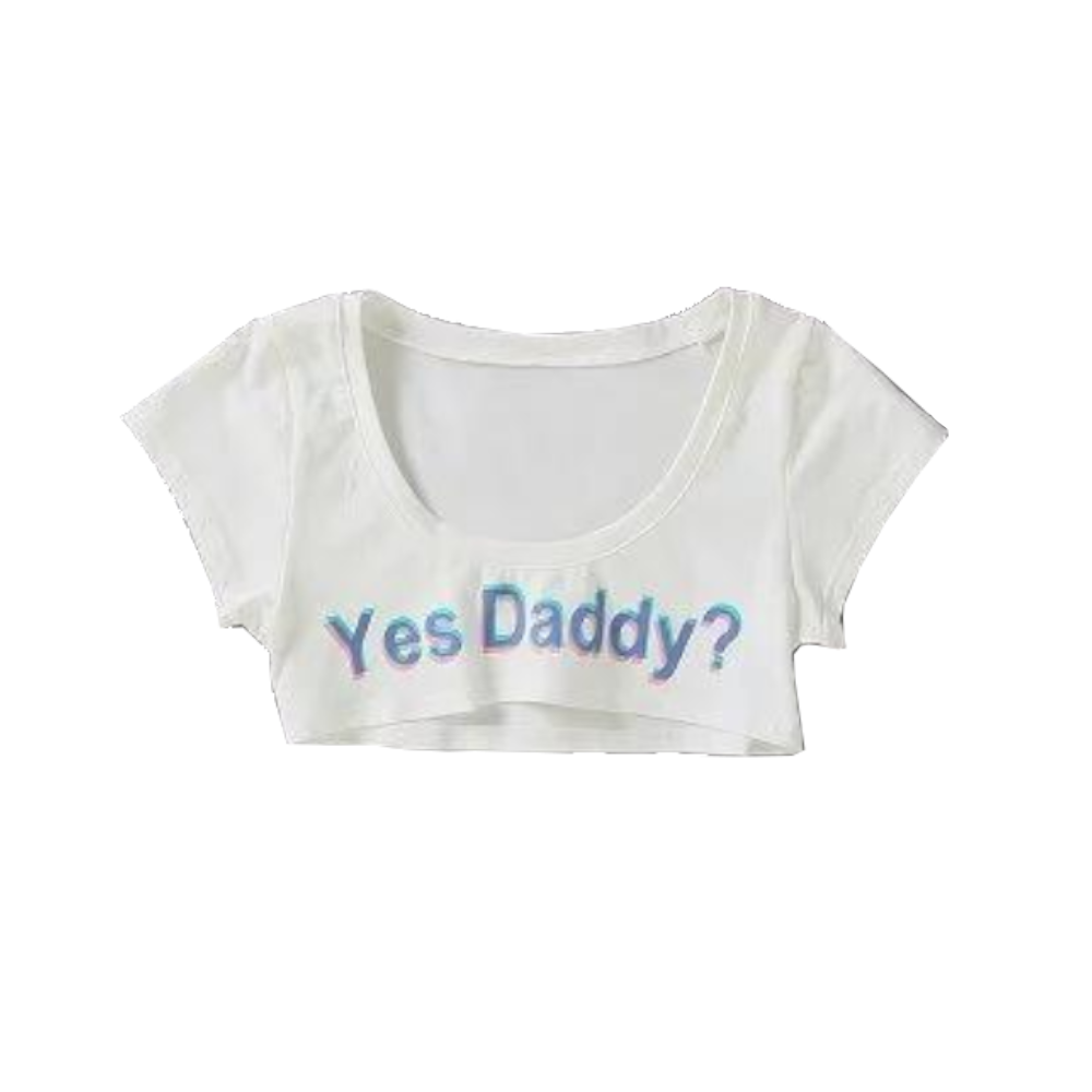 Yes Daddy Micro Crop Top Ddlg Clothing