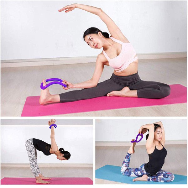 Yoga Circle Pilates Stretch Ring Body Workout Exercise Resistance Support Tool