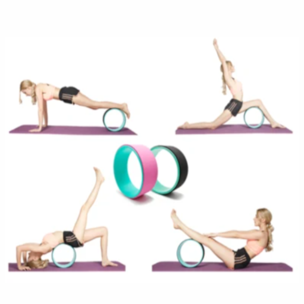 1 Sets of Hod Health & Home 1 Sets Of Yoga Wheel Pilates Circle Tpe Fitness Roller Back Stretching Tool