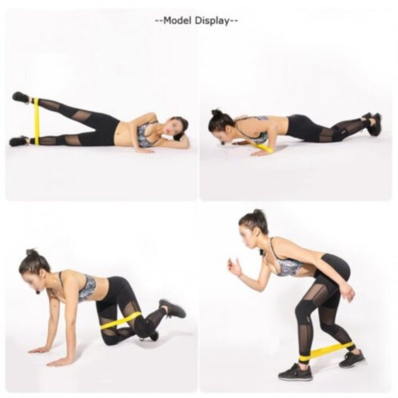 5 Pcs Resistance Band Levels Latex Strength Training Loops Workout Fitness Colors