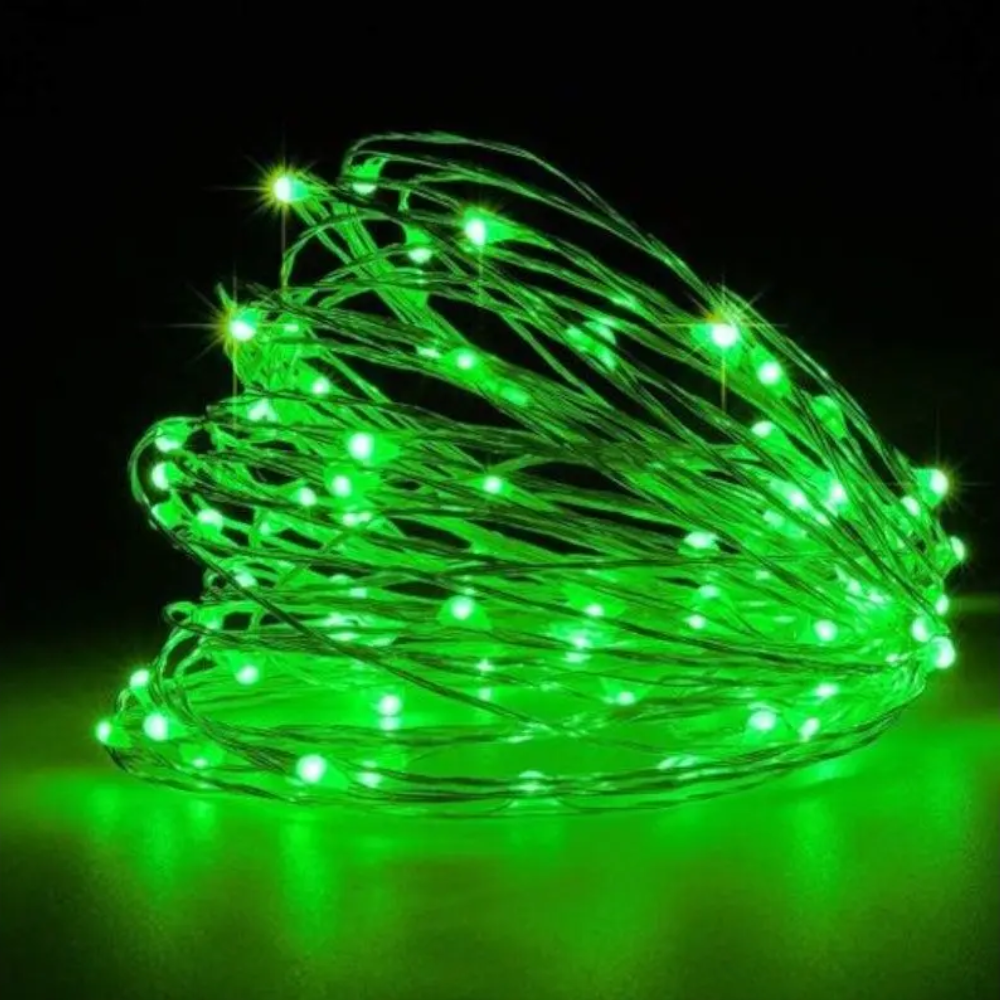 Usb 10M Waterproof Green Light Silver Wire Diy String