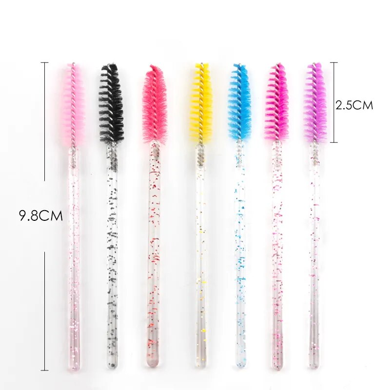 50 Pcs Eyelash Brushes Makeup Disposable Mascara Wands Applicator