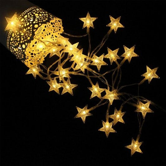 Star Lamp String Usb 5Vmulticolor Led Indoor Fairy Lights For Christmas Day Party Decoration Warm White 2 Metre 20 Leds