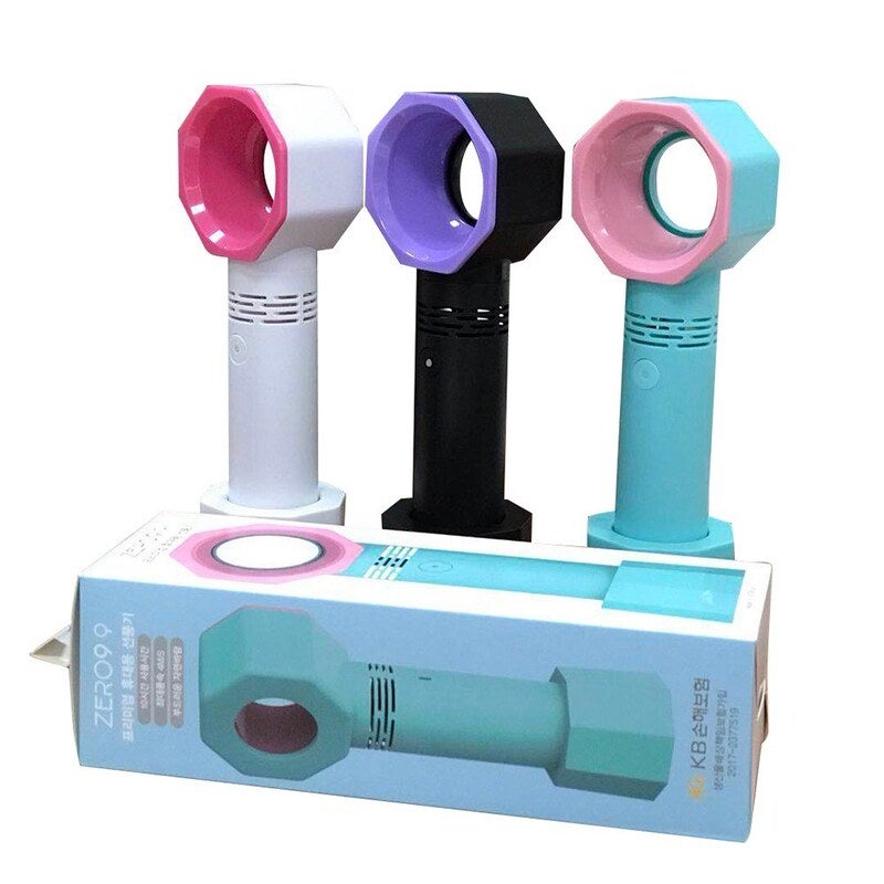 9 Handheld Mini Bladeless Handy Fan White