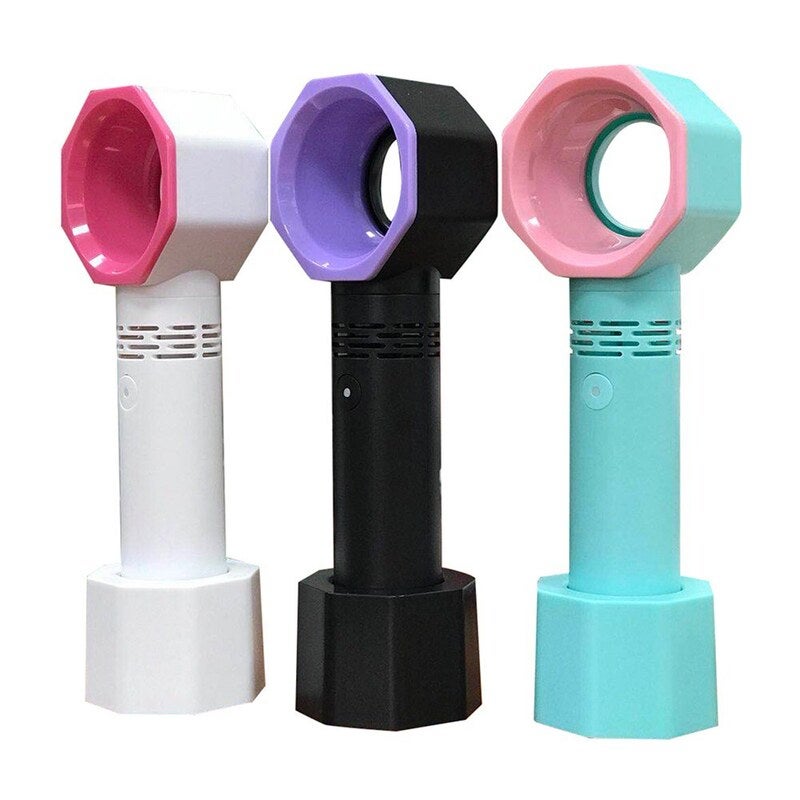 9 Handheld Mini Bladeless Handy Fan White