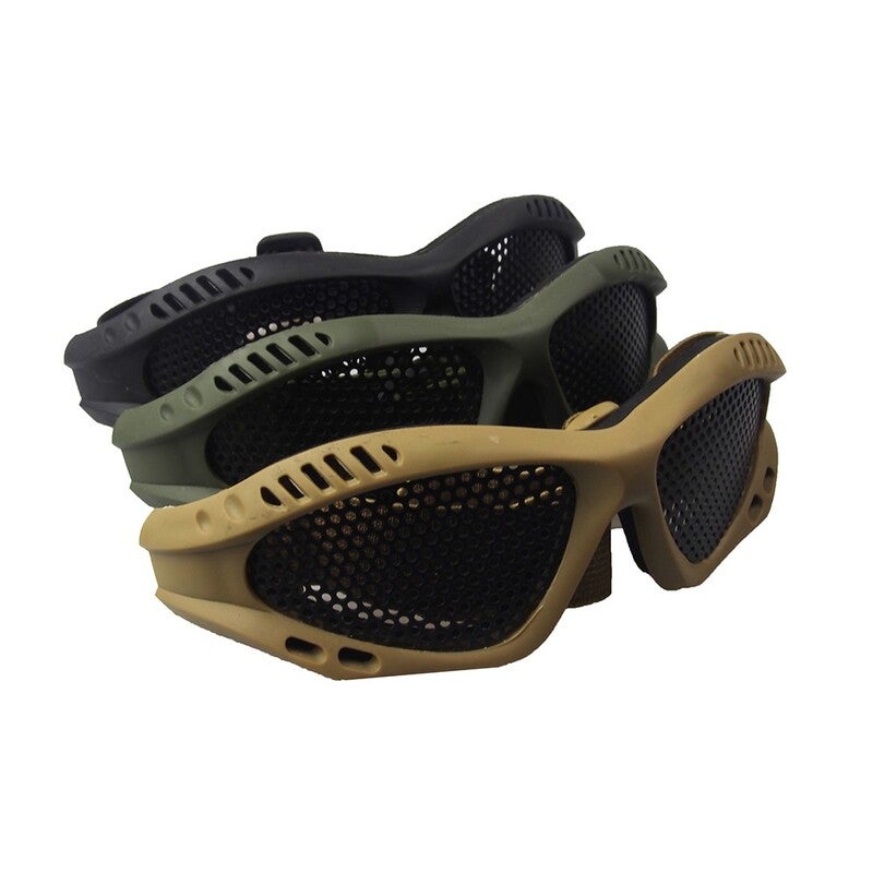 Outdoor Eye Protective Airsoft Safety Tactical Goggles Anti Fog With Metal Mesh
